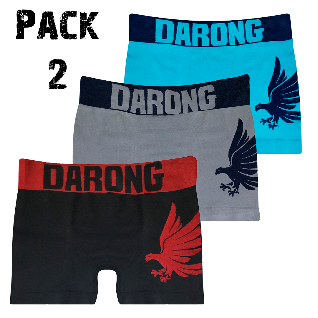 3 Boxer Para Hombre Largos de Licra Mediano