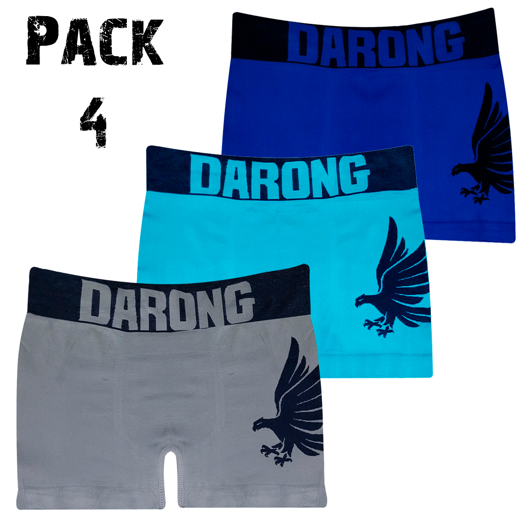 3 Boxer Para Hombre Largos de Licra Mediano