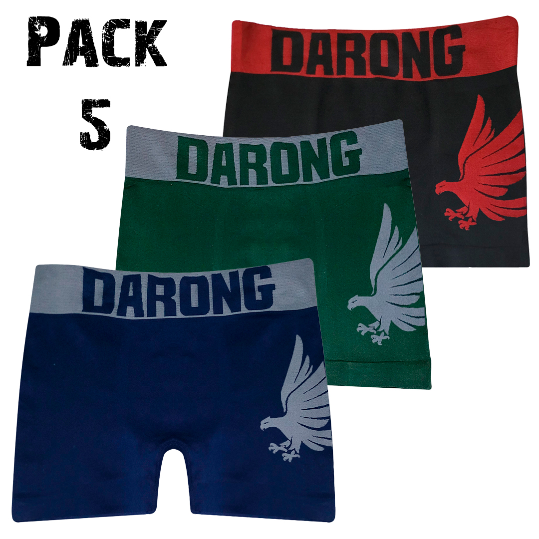 3 Boxer Para Hombre Largos de Licra Mediano