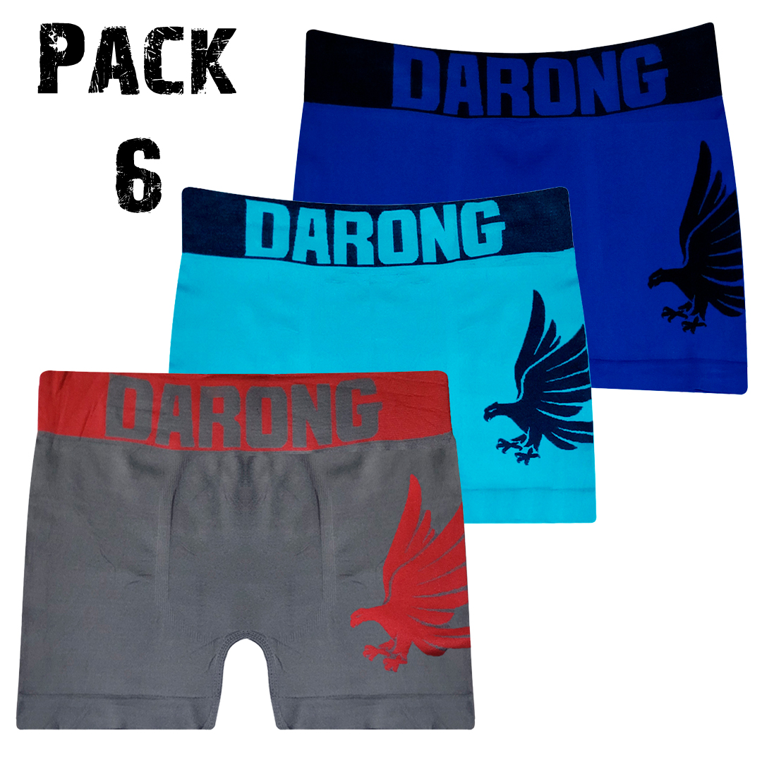 3 Boxer Para Hombre Largos de Licra Mediano