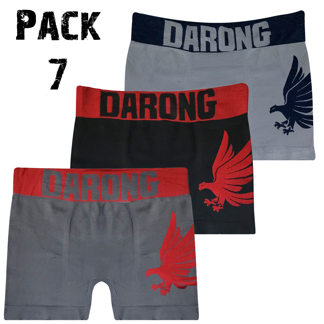 3 Boxer Para Hombre Largos de Licra Mediano