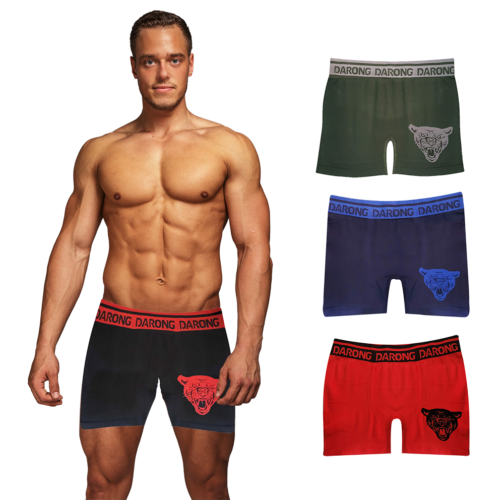 3 Boxer Para Hombre Largos de Licra Grande