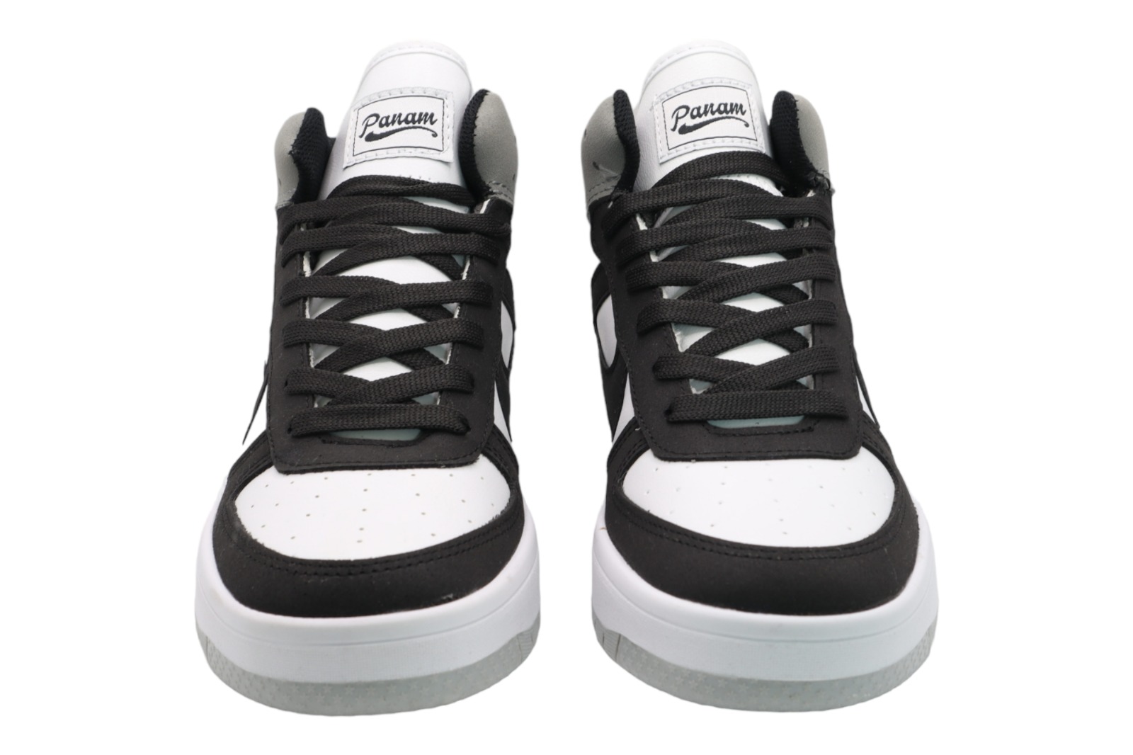 Tenis Panam Bota Meztli Tacto Piel  Gris/Negro.