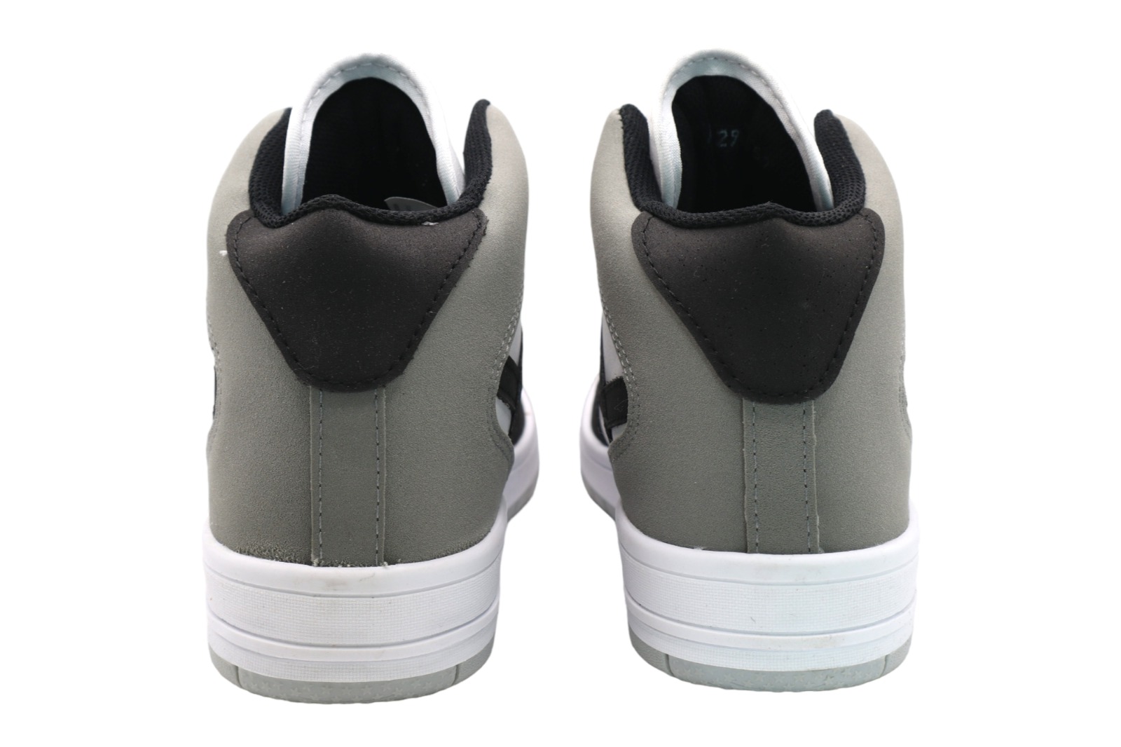 Tenis Panam Bota Meztli Tacto Piel  Gris/Negro.