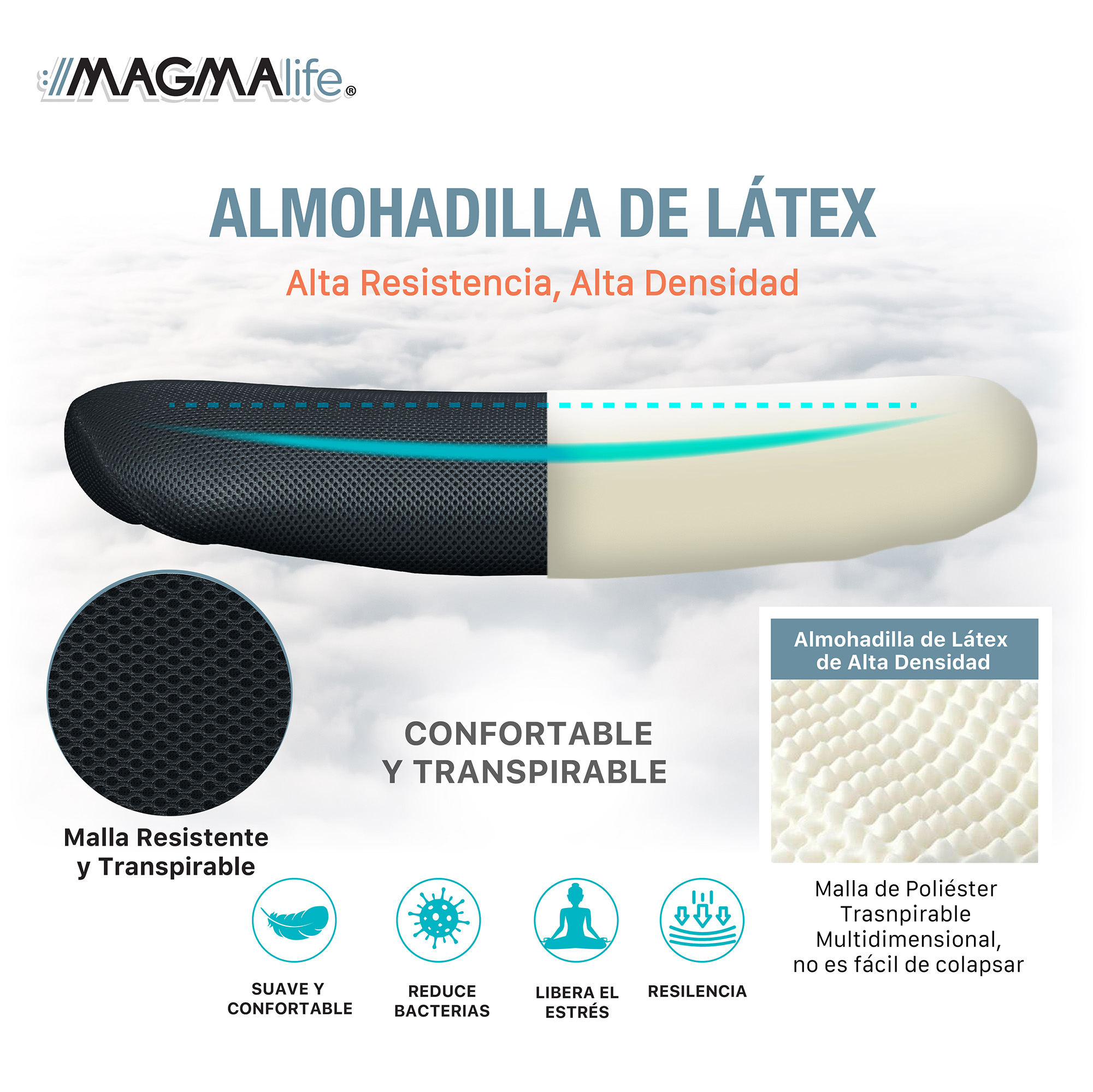 Silla de Escritorio Premium Modelo Estelar Magma Life (Gris)