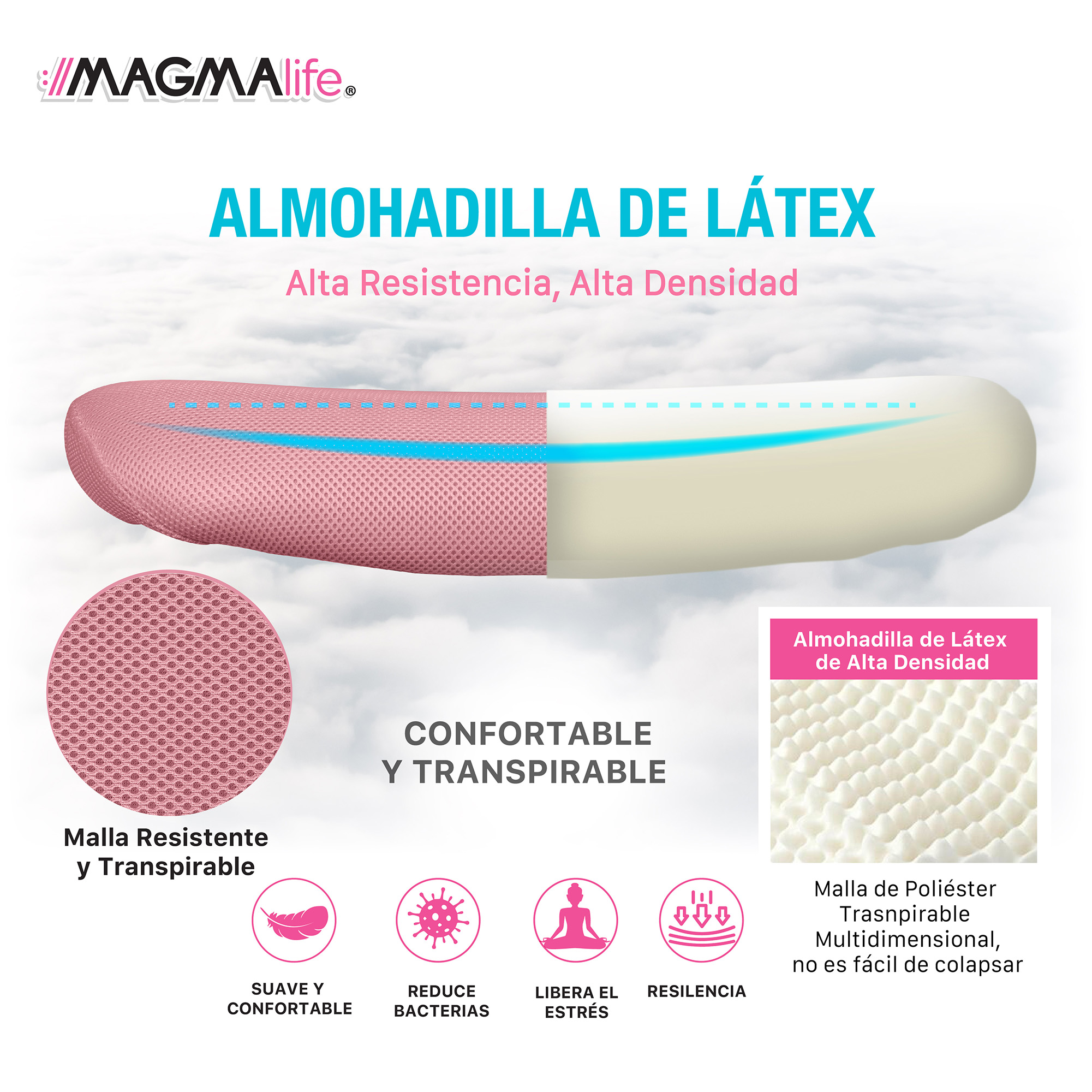 Silla de Escritorio Premium Modelo Estelar Magma Life (Rosa Pálido)