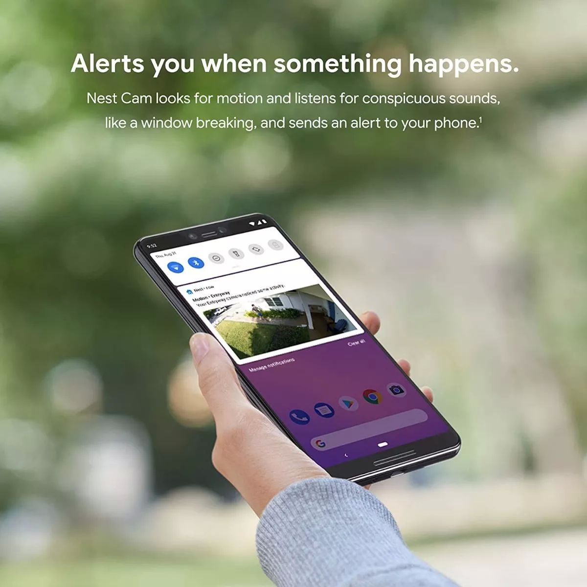 Cámara de seguridad Google NC2100ES Nest Cam 3 MP resistente a la intemperie para exteriores