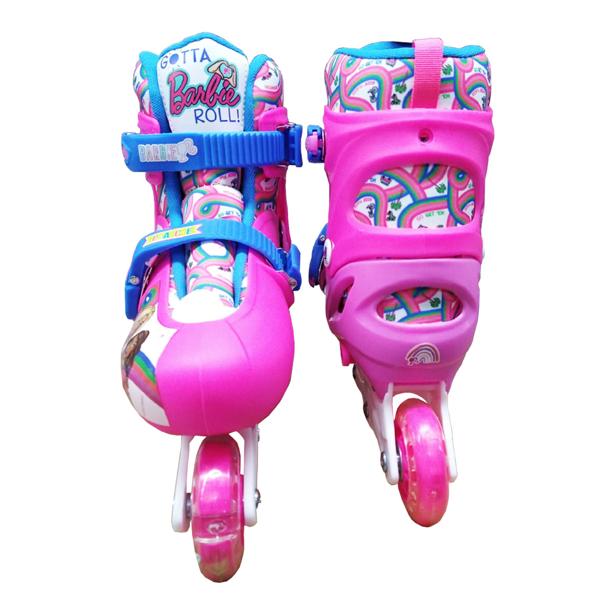 Patines para niños en Linea Barbie 22 a 24 cm Rosa/Azul