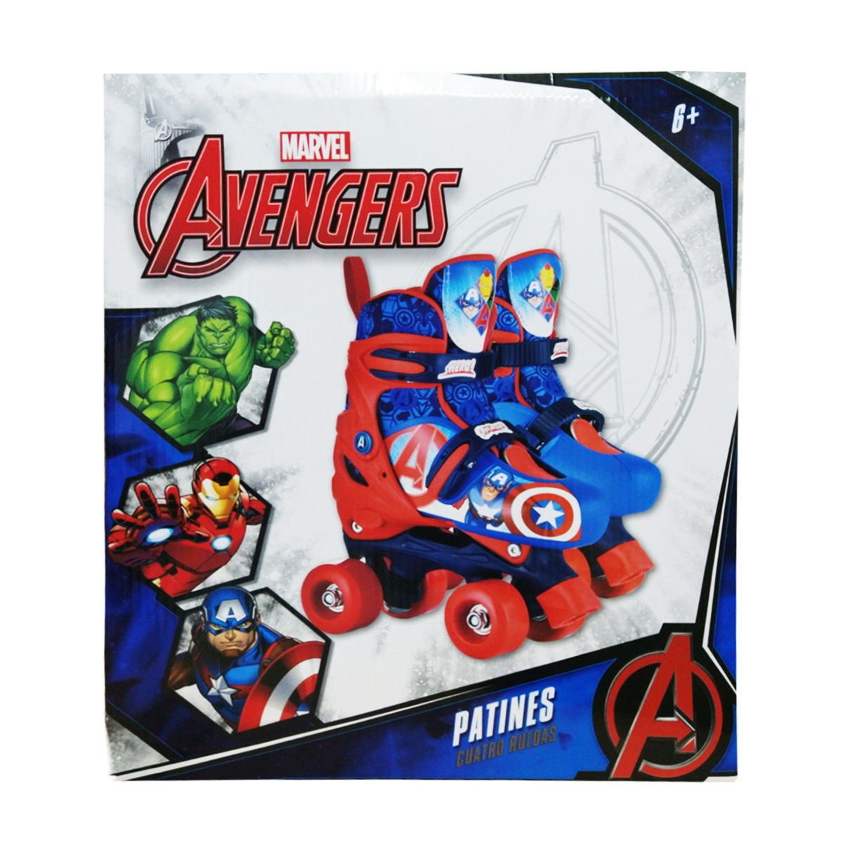 Patines para niños 4 Ruedas Avengers 19 a 21 cm Azul/Rojo
