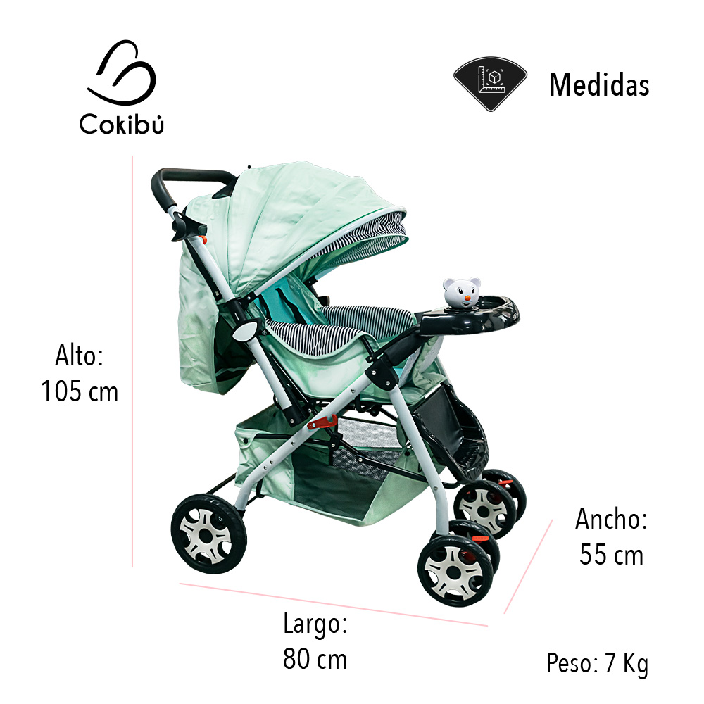 CARRIOLA DE BEBÉ PLEGABLE MENTA