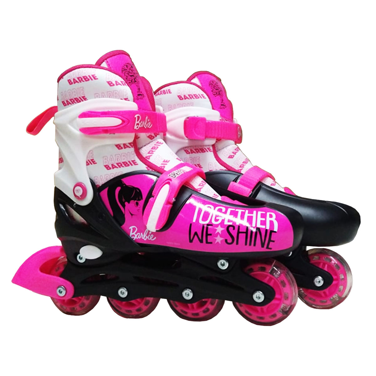 Patines para niños en Linea Barbie 23 a 26 cm Negro/Rosa