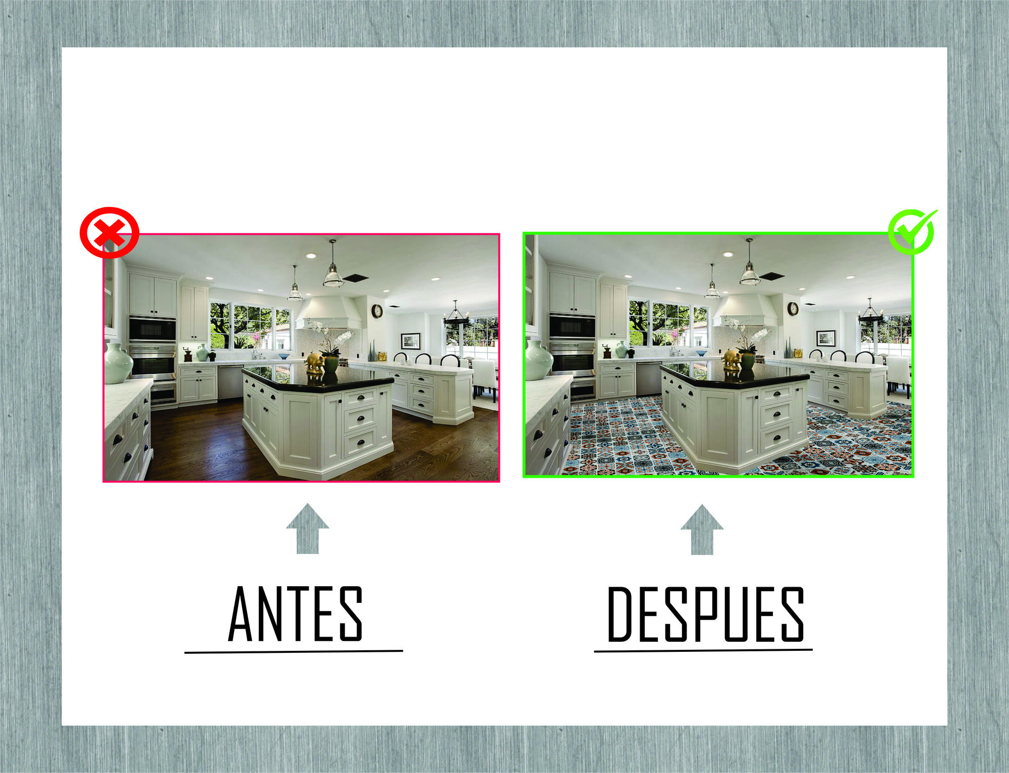 Tapiz Piso Adherible Talavera Oscura 10m X 60cm Pv20 6m2