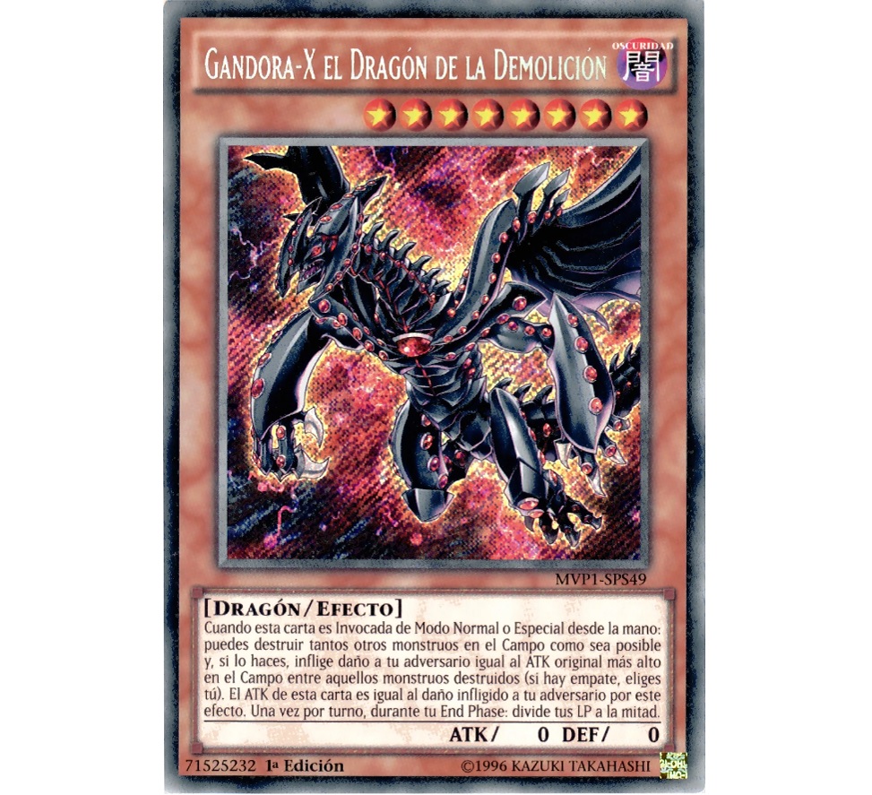 Yugioh Gandora-X The Dragon of Demolition Secret Rare 1st Edition - Konami