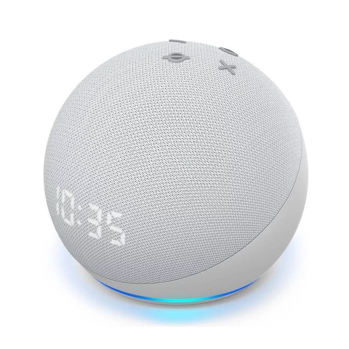 Amazon Alexa Echo Dot 4th Gen Con Reloj Asistente Virtual, Pantalla Integrada Color Glacier White 110V/240V