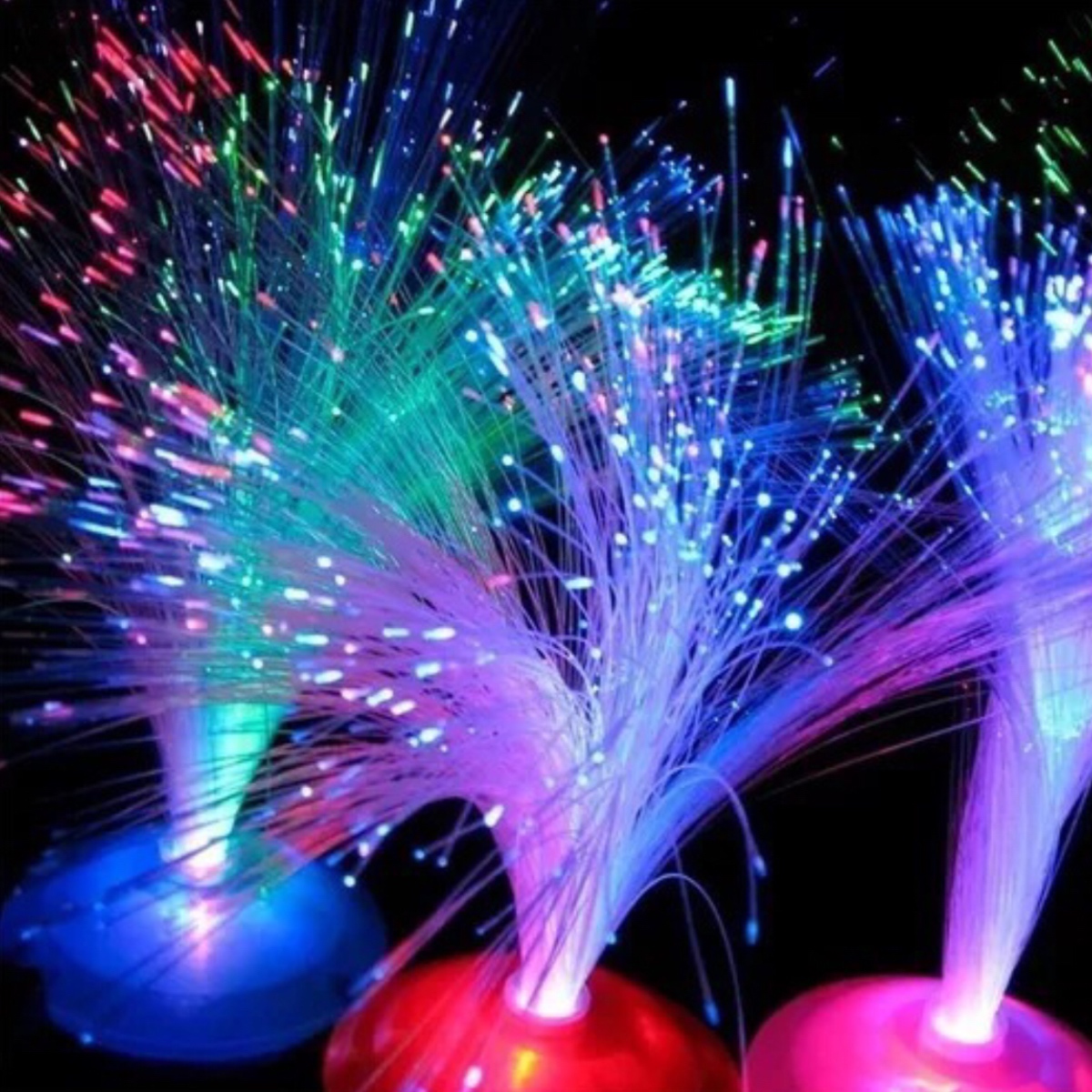 12 Centros De Mesa Fibra Óptica Decoración Adorno Arreglos