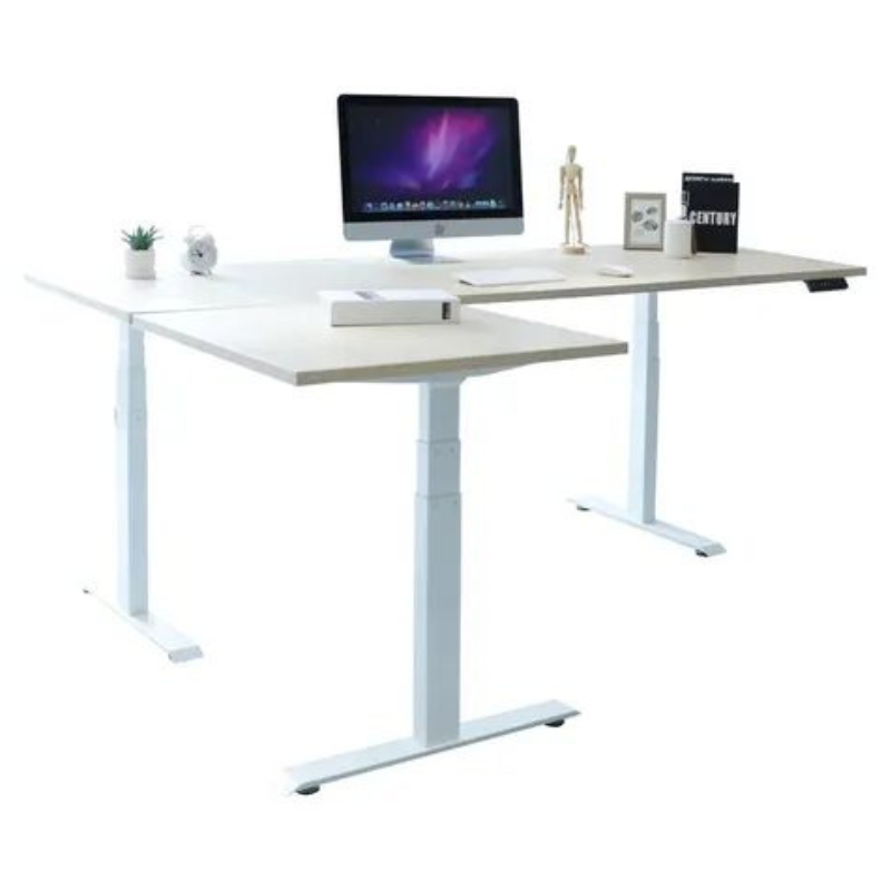 Escritorio de Altura Ajustable Eléctrico Escuadra / Tableros 180x60 + 90x60 cm