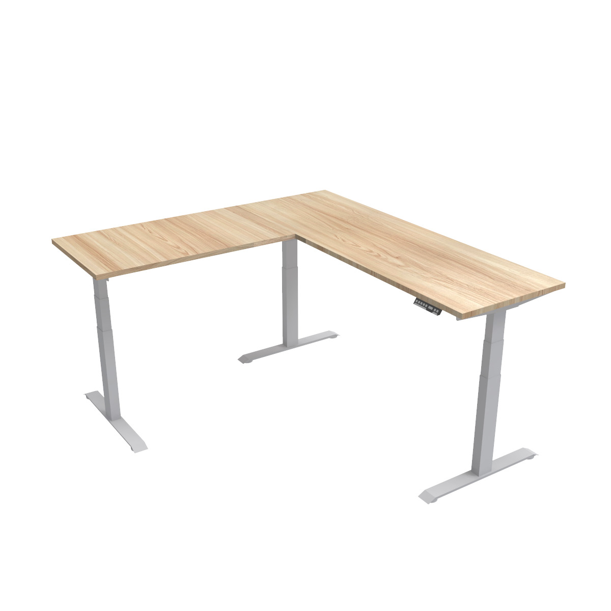 Escritorio de Altura Ajustable Eléctrico Escuadra / Tableros 180x60 + 90x60 cm