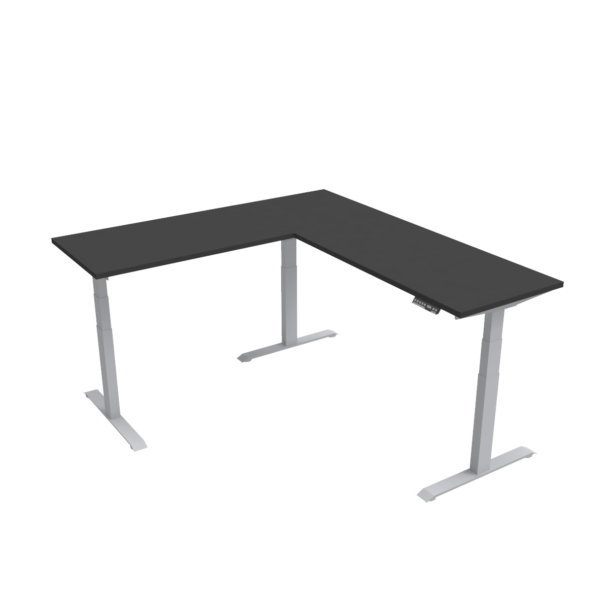 Escritorio de Altura Ajustable Eléctrico Escuadra / Tableros 180x60 + 90x60 cm