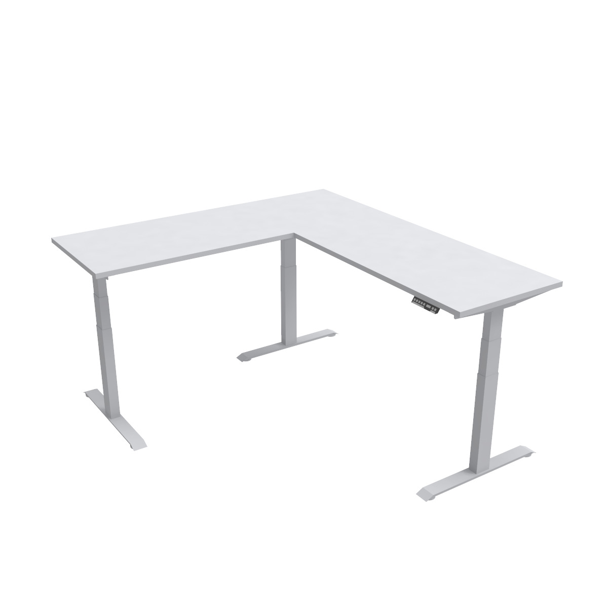 Escritorio de Altura Ajustable Eléctrico Escuadra / Tableros 180x60 + 90x60 cm