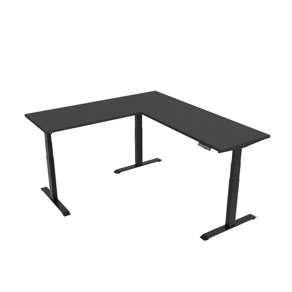 Escritorio de Altura Ajustable Eléctrico Escuadra / Tableros 180x60 + 90x60 cm