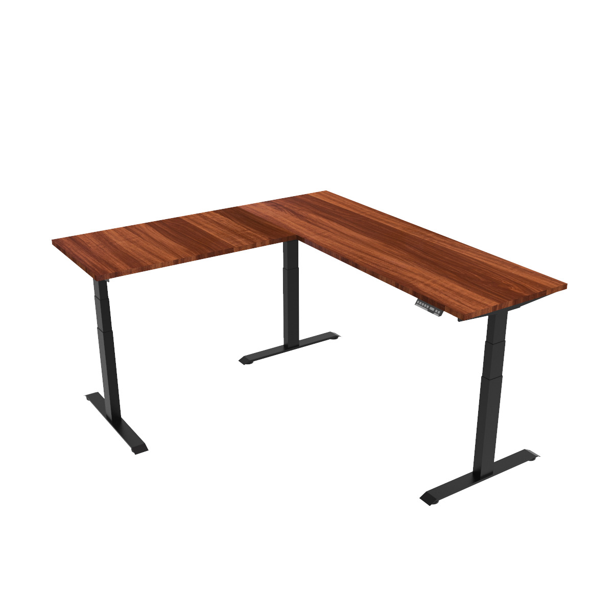 Escritorio de Altura Ajustable Eléctrico Escuadra / Tableros 180x60 + 90x60 cm