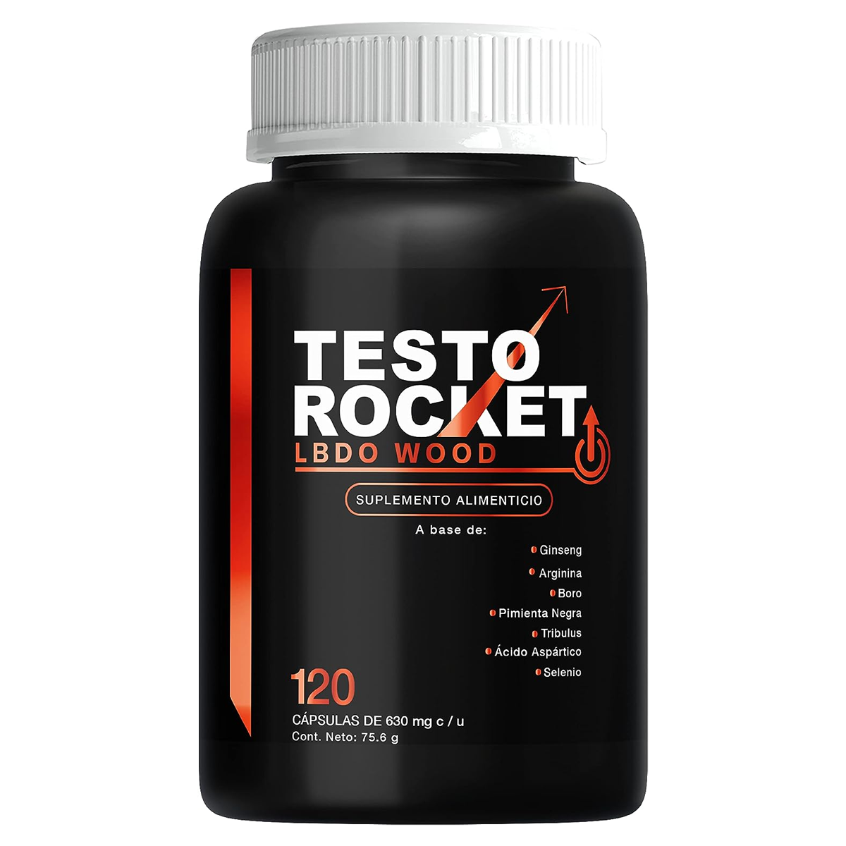 Suplemento Alimenticio - Testosterona Hombre Mens Testo Rocket Vigor Lbdo 120 Caps