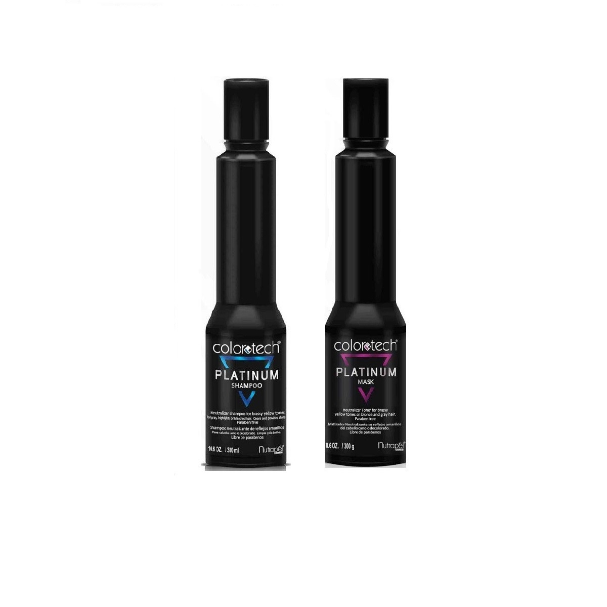 Kit De Shampoo y Mask Platinum Colortech Nutrapel 300g c/u