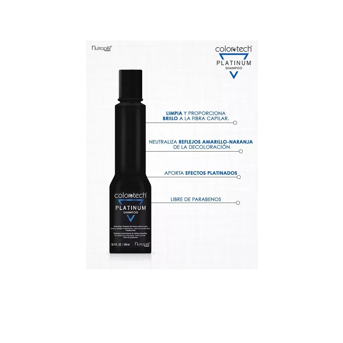 Kit De Shampoo y Mask Platinum Colortech Nutrapel 300g c/u