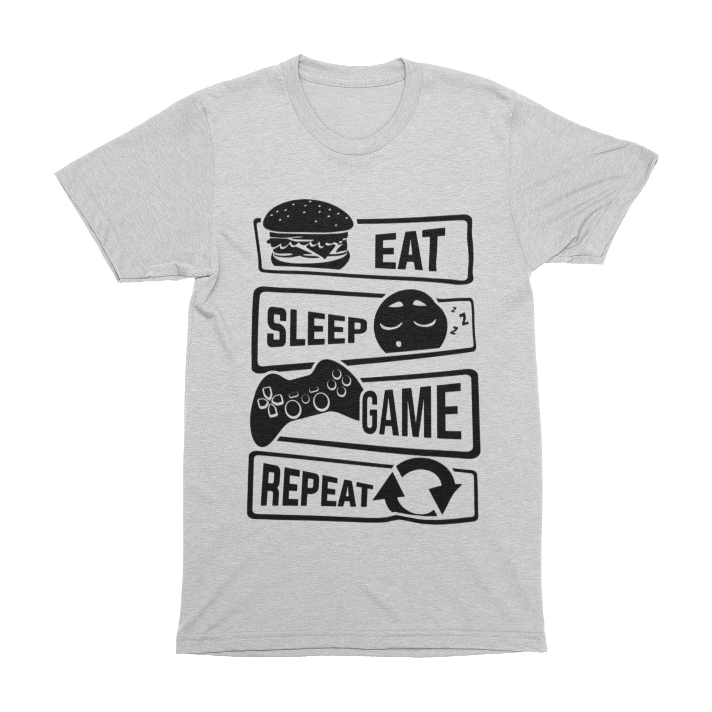 Playera Caballero, Dama Y Niño Gamer Eat Sleep Game Repeeat