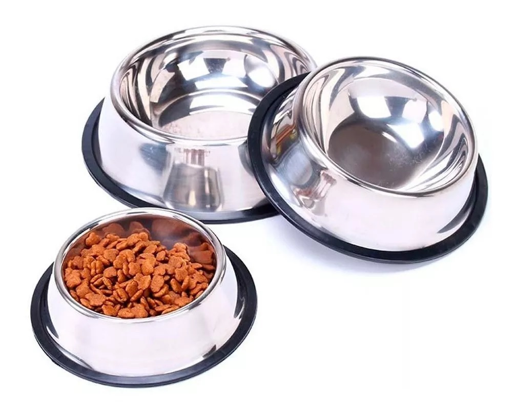 Tazón Para Mascotas De Acero Inoxidable Antiderrapante