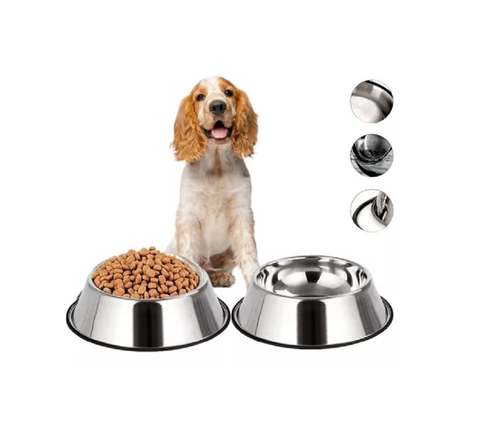 Tazón Para Mascotas De Acero Inoxidable Antiderrapante