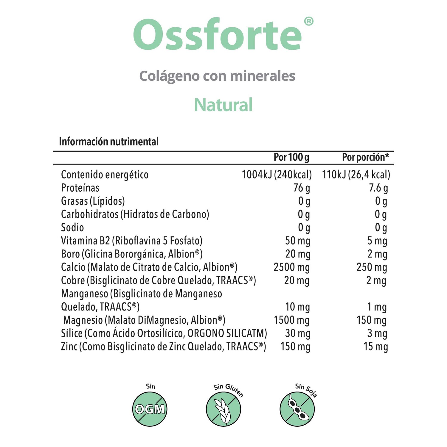 Colágeno Hidrolizado, Peptidos De Colageno, Ossforte, Matter