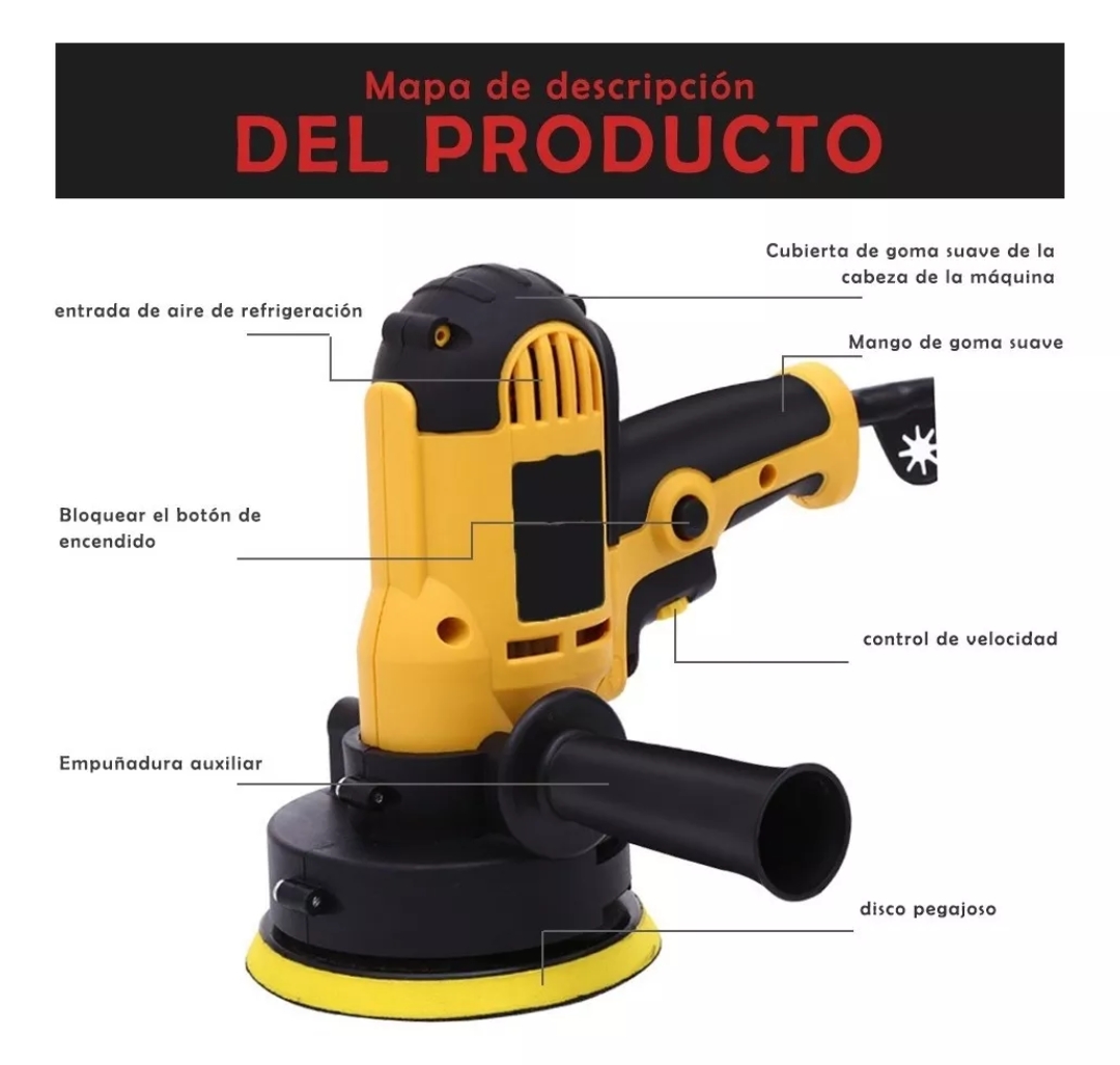 Pulidor Para Autos Lijador Herramienta Automotriz 700w 110v