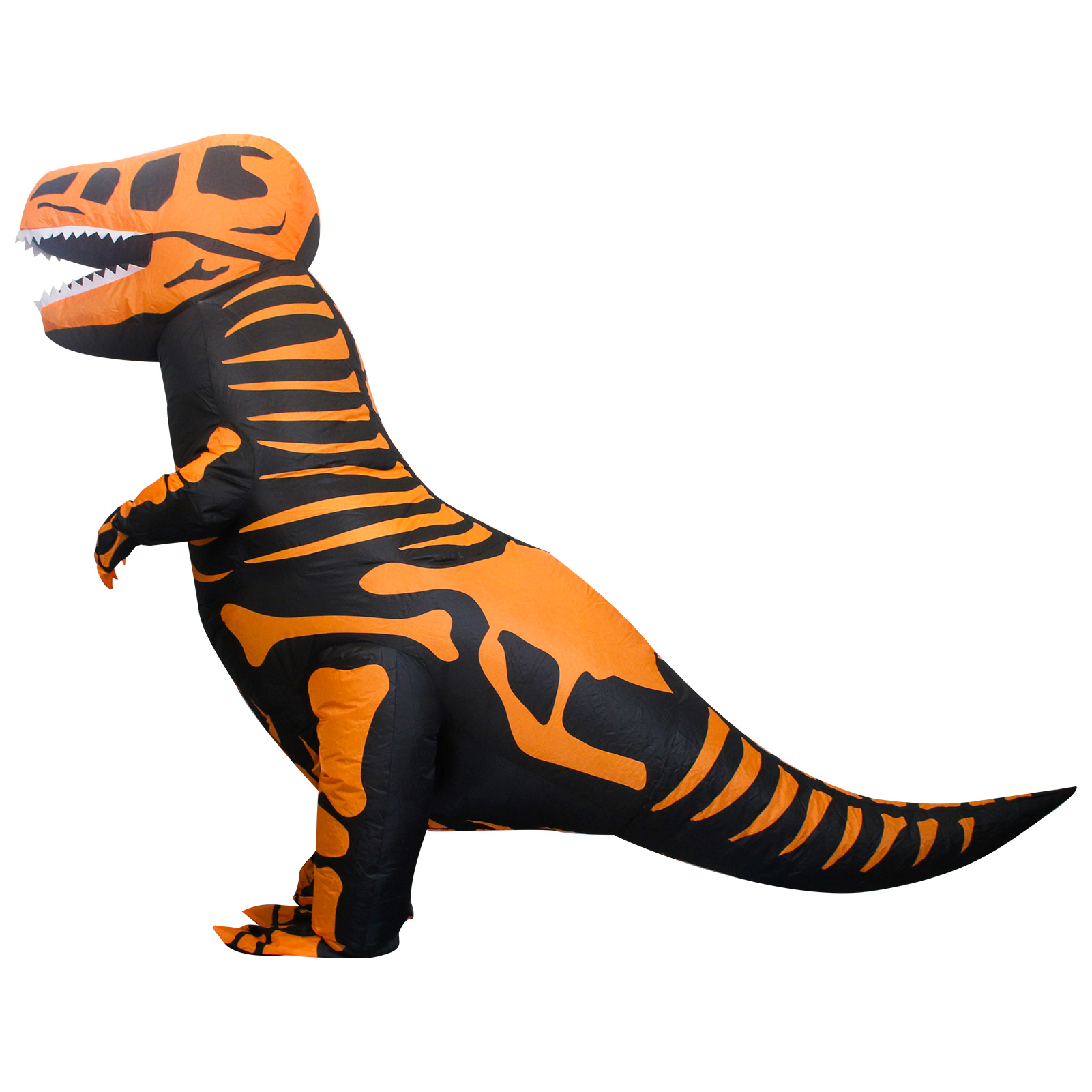 Disfraz inflable de dinosaurio T-rex jurásico premium halloween Toda ocasión Talla unitalla  adulto 12+ Naranja
