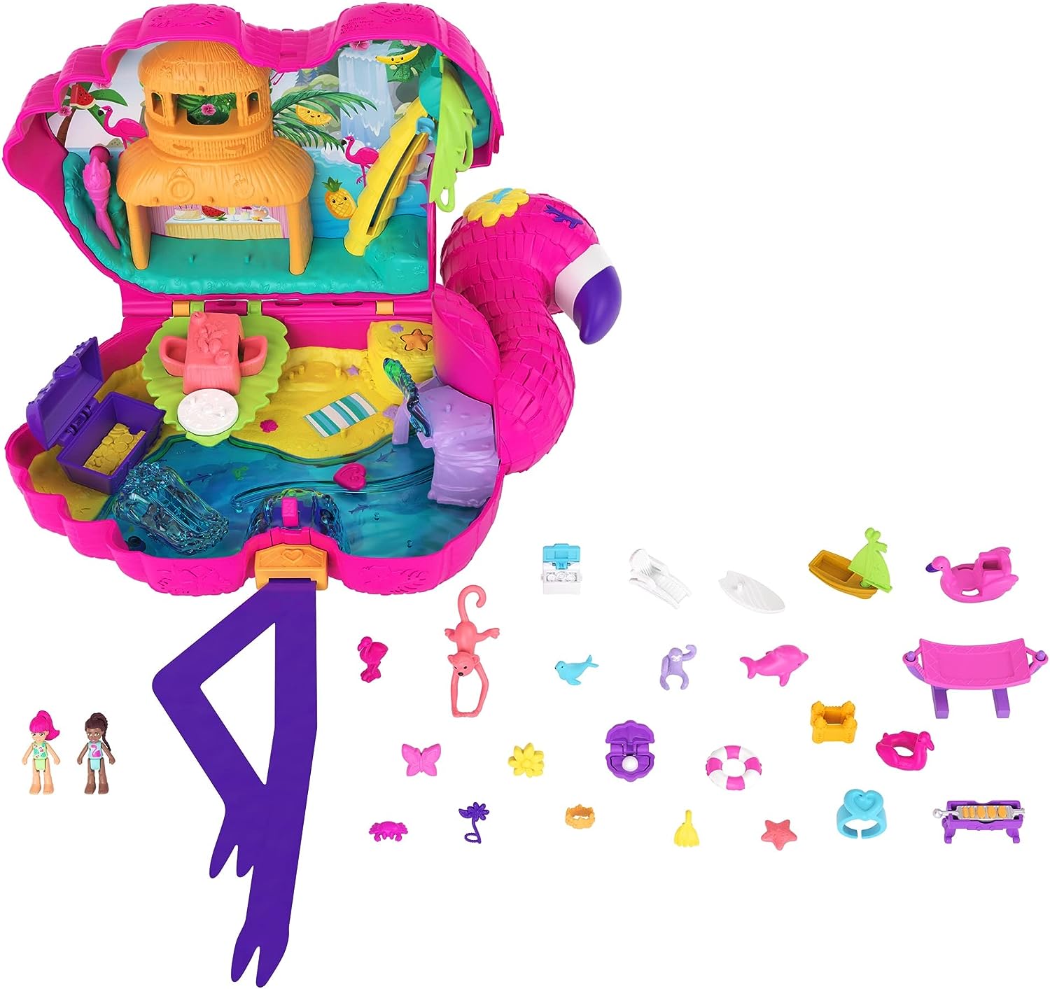 Polly Pocket Fiesta de Flamencos Cofre bolso con 26 sorpresas 