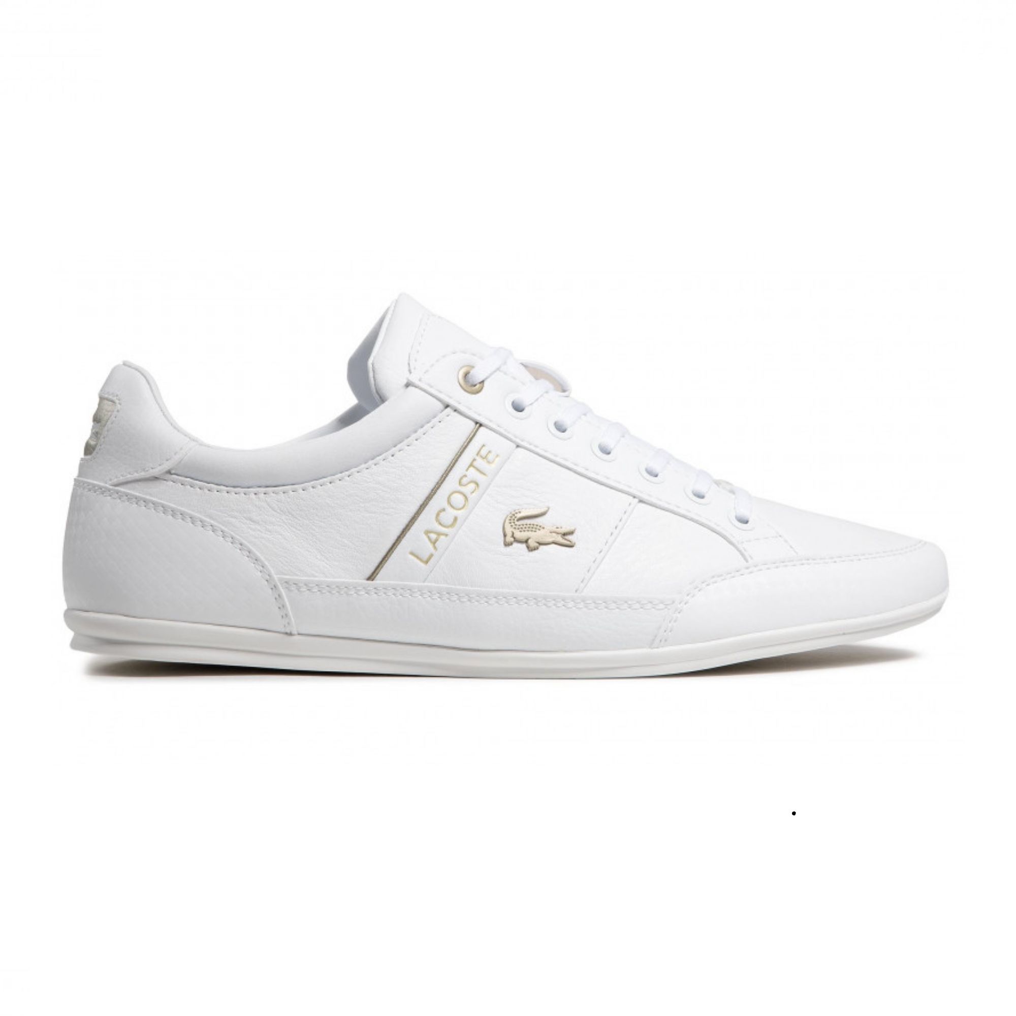 Tenis Lacoste Chaymon 0721 3 Blanco con Dorado Hombre Originales 7-41CMA006321G