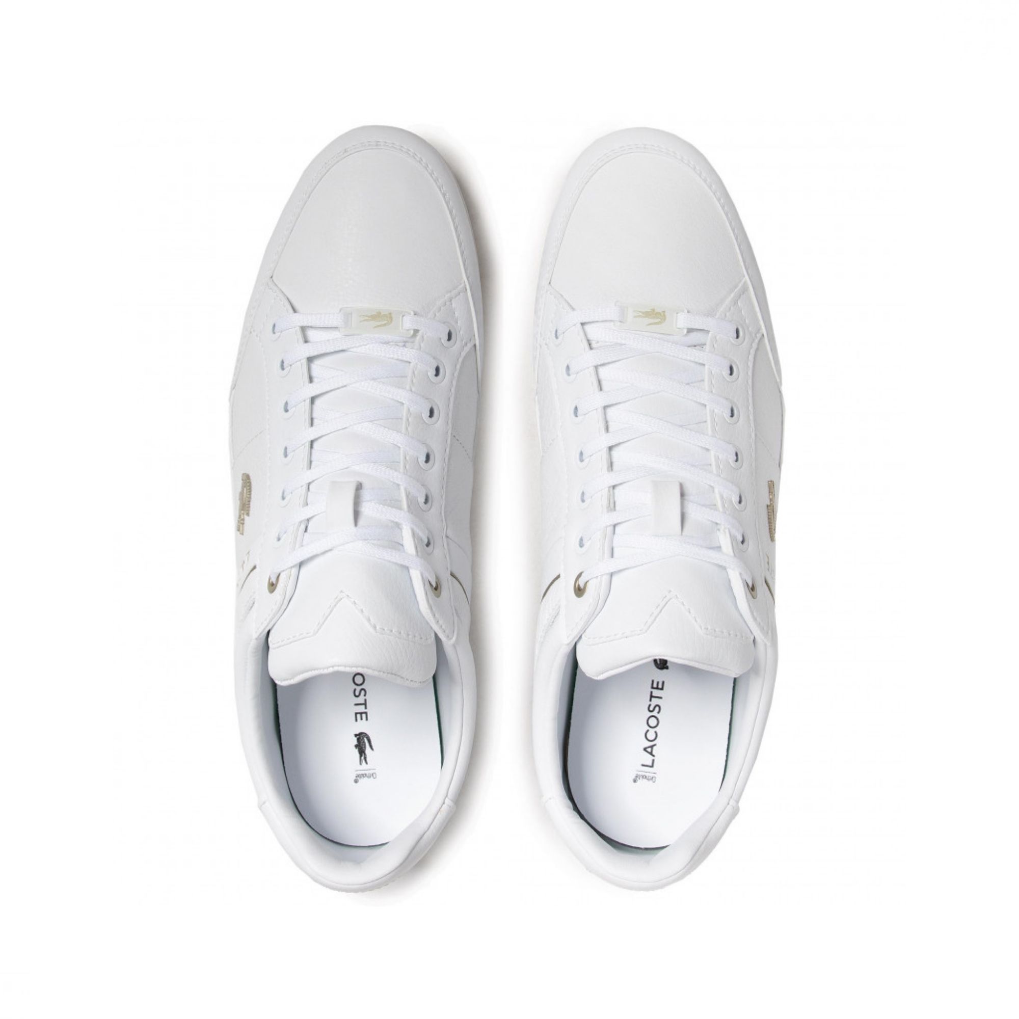 Tenis Lacoste Chaymon 0721 3 Blanco con Dorado Hombre Originales 7-41CMA006321G
