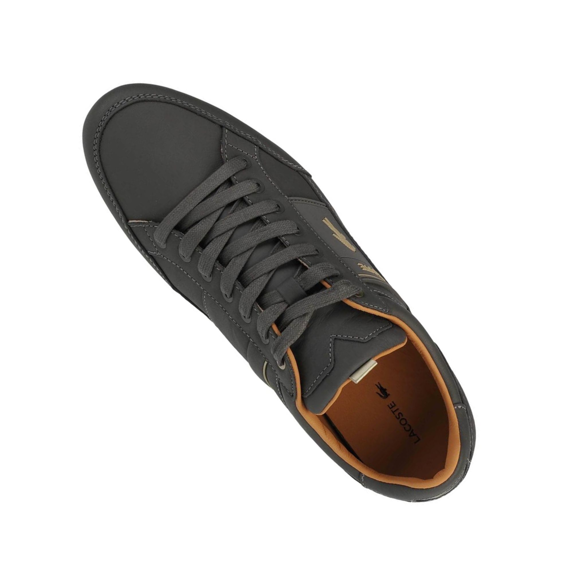 Tenis Lacoste Chaymon 0321 Gris con Dorado Hombre Originales 7-42CMA00102M1