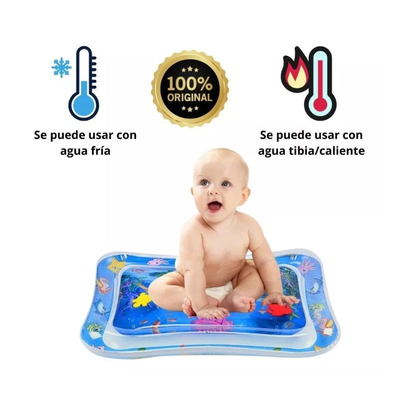 Cojín Agua Inflable Bebé Estimulación Temprana Alfombra .