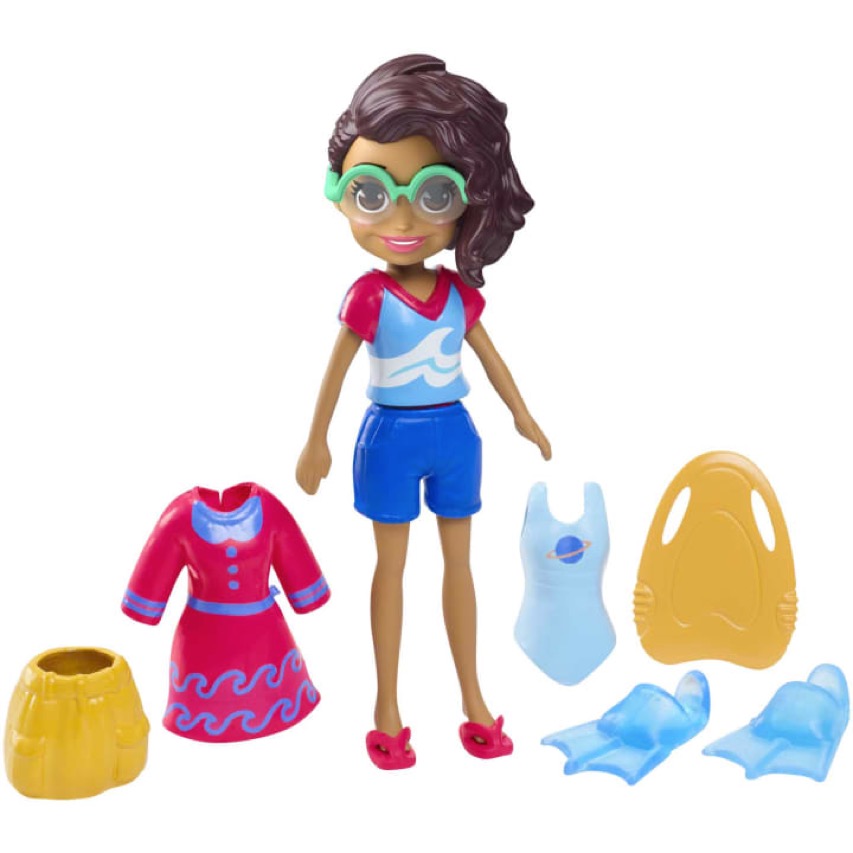 Polly Pocket Muñeca Paquete de Modas Shani Aletas de Nadar