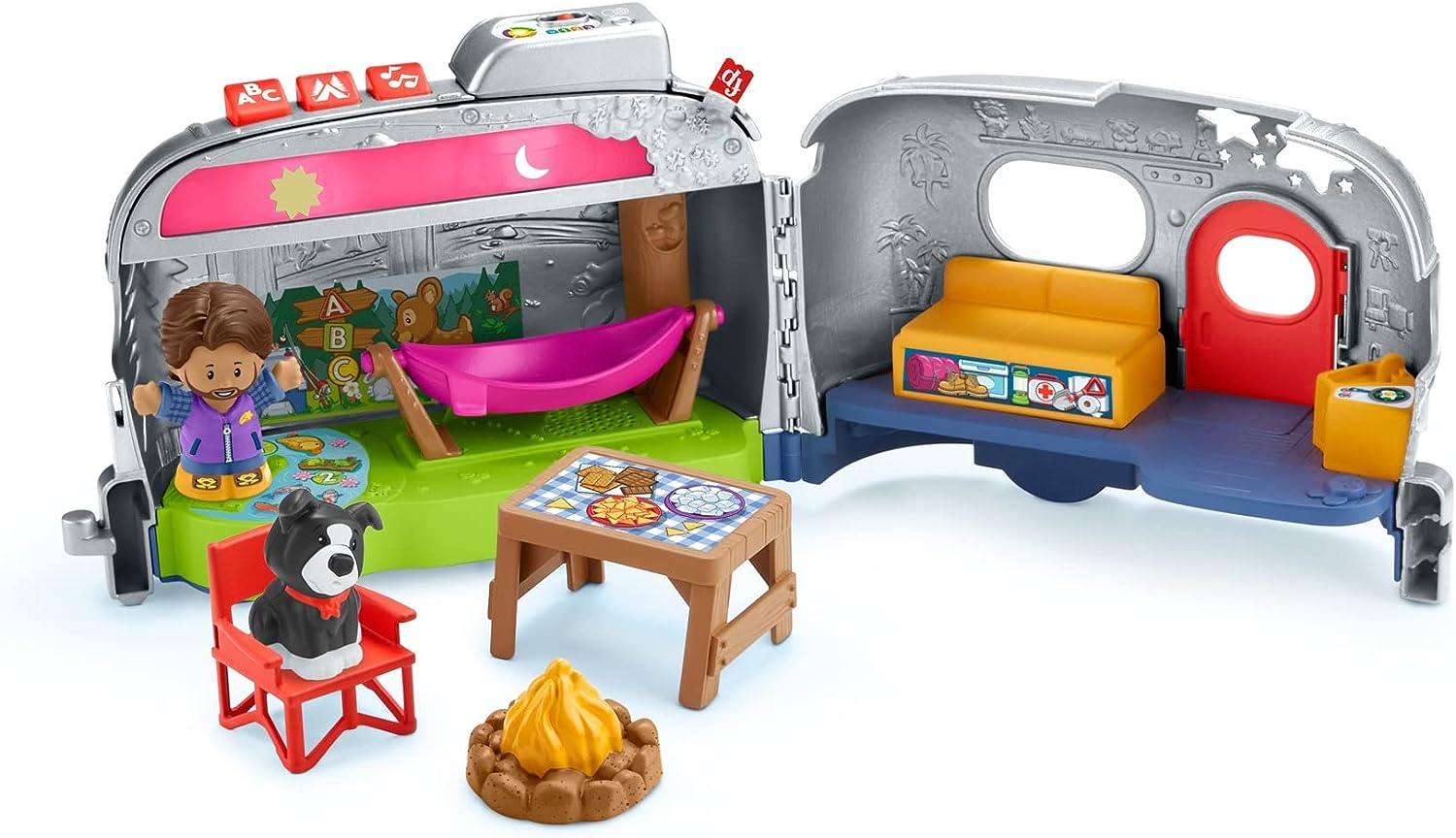 Fisher-Price Little People Juguete para Bebés Camper de Aventuras y Aprendizaje