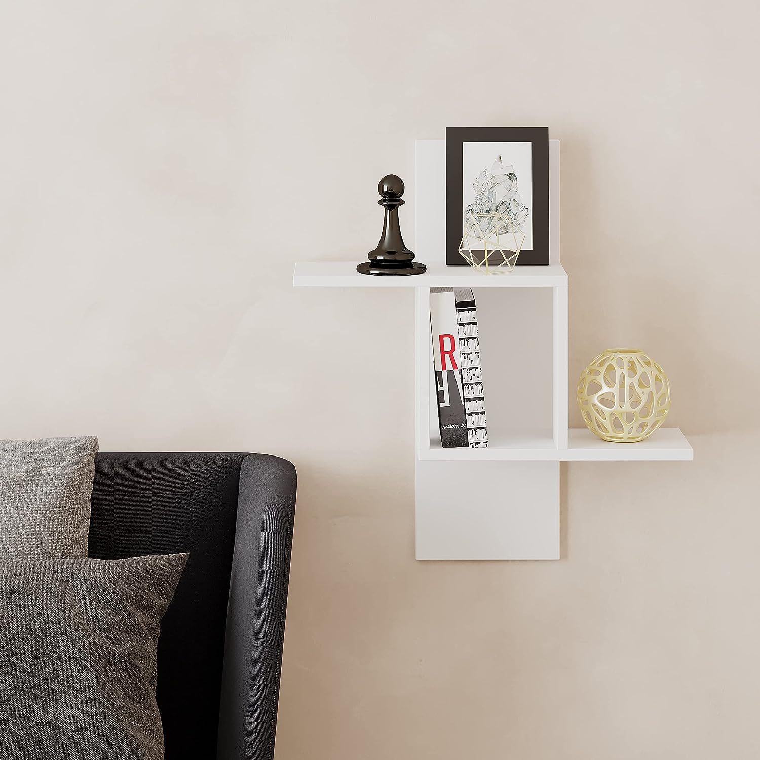 Estante Repisa De Madera De Pino Con Volado. Perchero