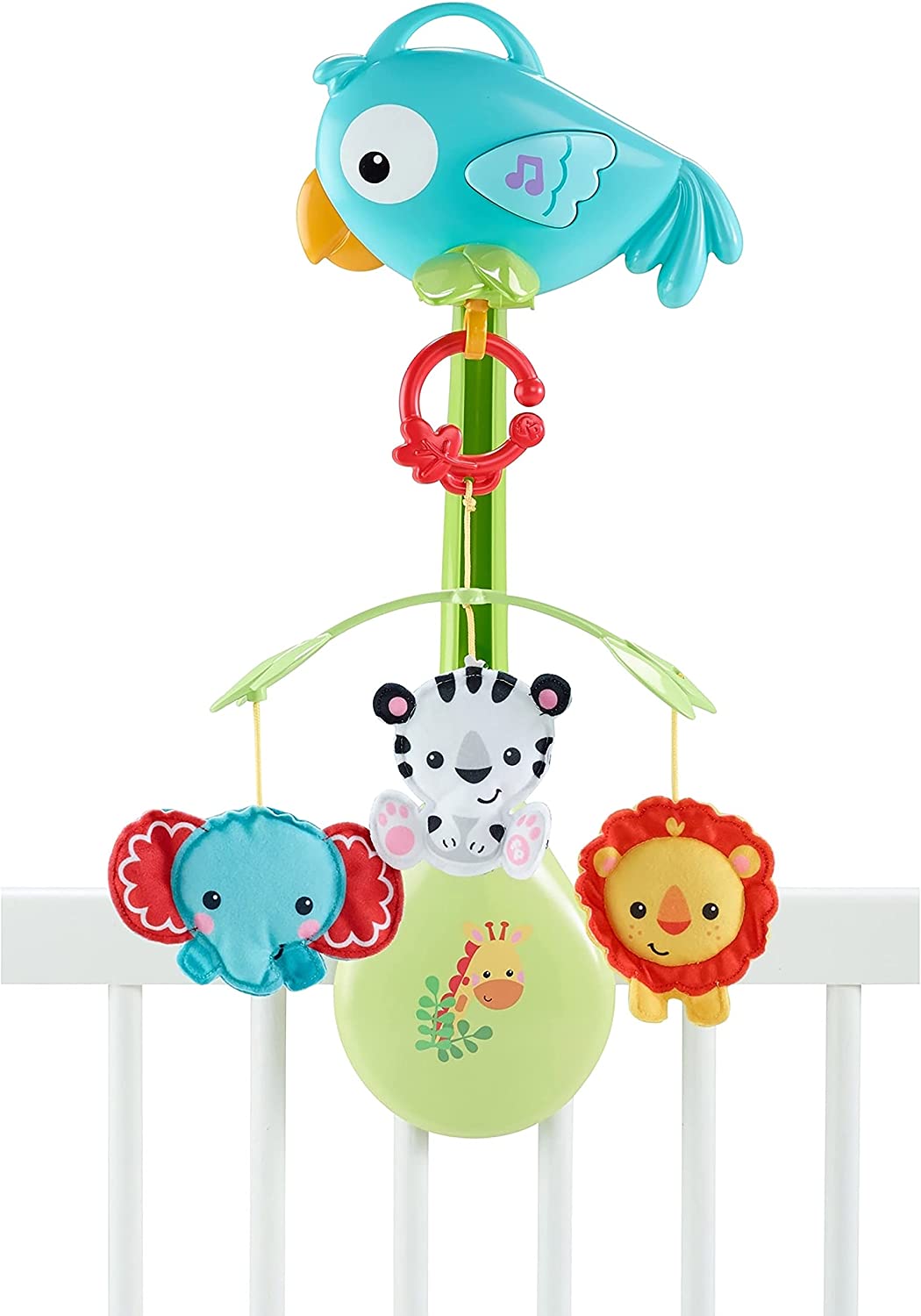 Fisher-Price Baby Móvil para Bebés Musical 3 en 1 Amigos de la Naturaleza