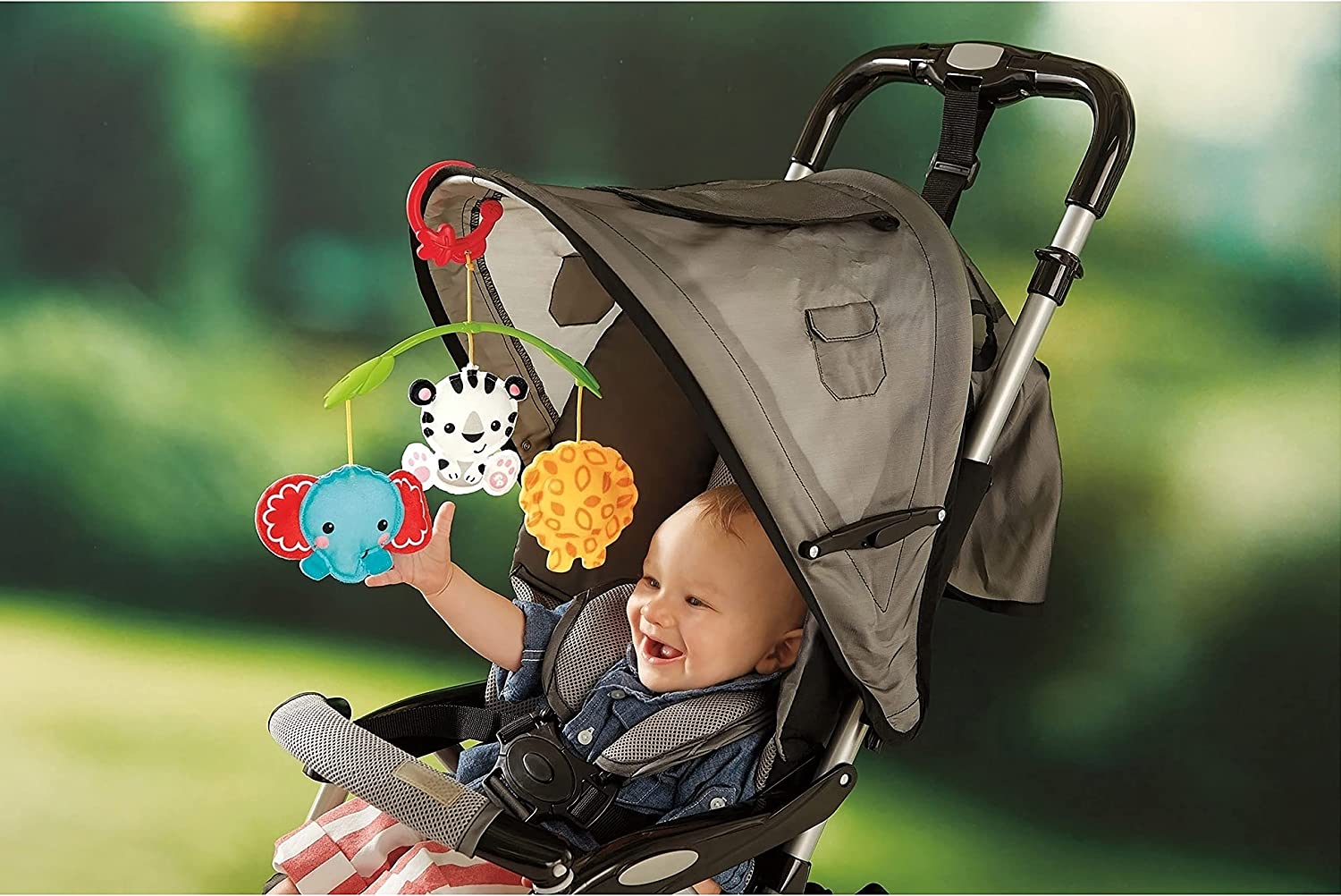 Fisher-Price Baby Móvil para Bebés Musical 3 en 1 Amigos de la Naturaleza