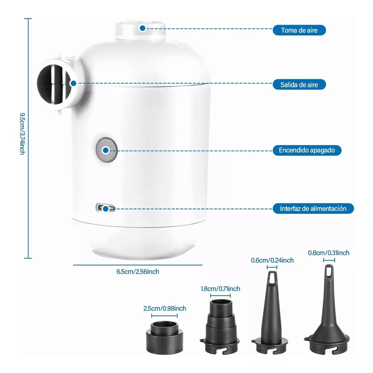 Inflador Eléctrico Para Inflar Y Desinflar Colchones