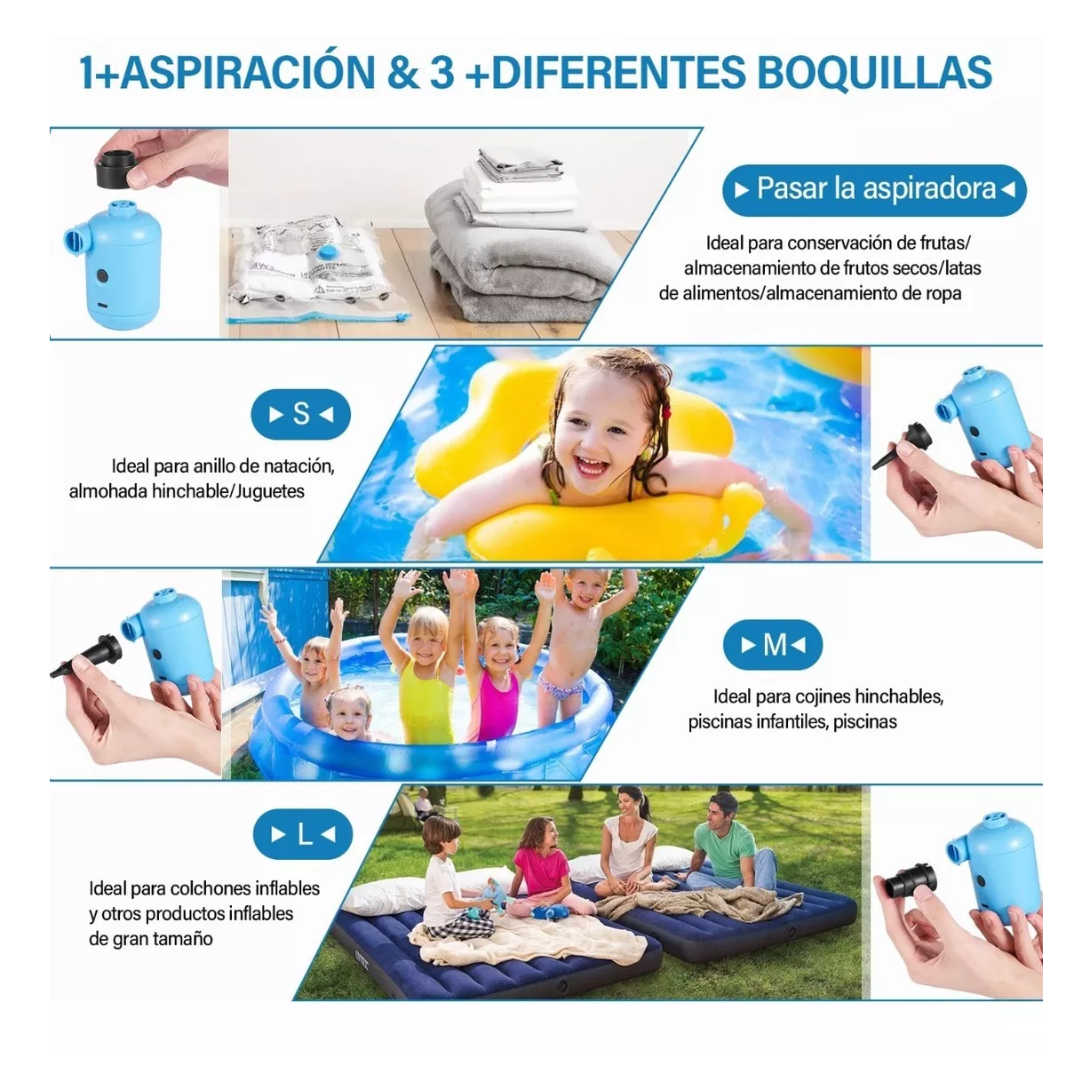 Inflador Eléctrico Para Inflar Y Desinflar Colchones