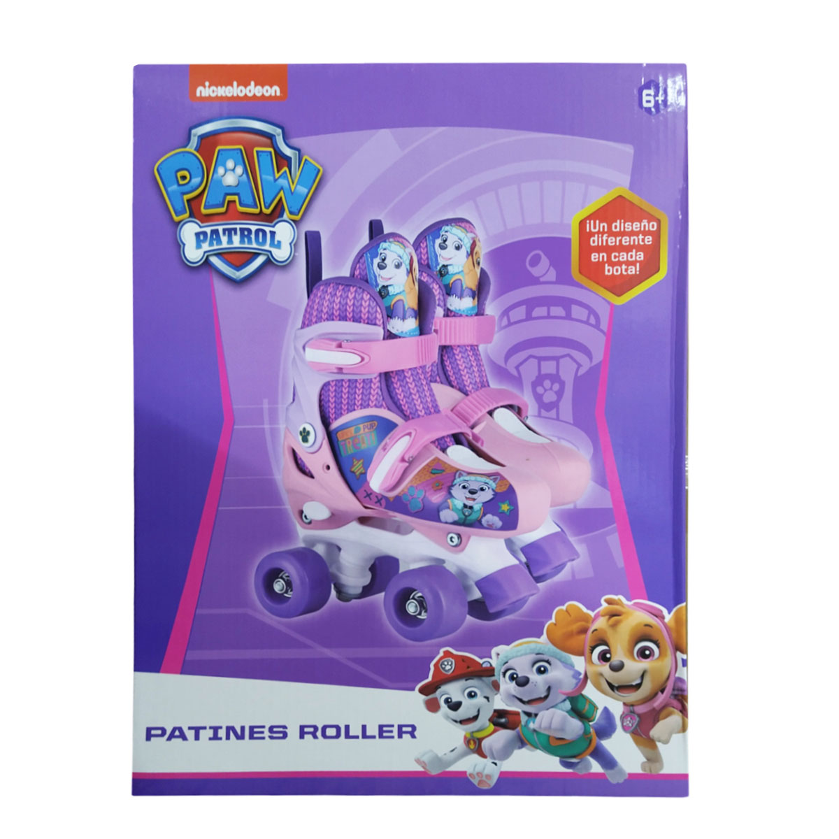 Patines para niños 4 Ruedas Paw Patrol 19 a 21 cm Morado Lila