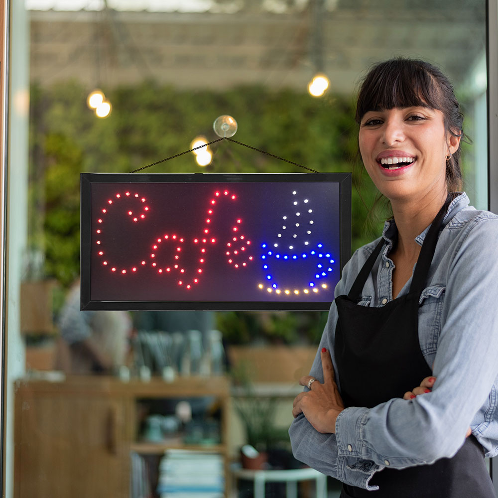 Letrero Led Luminoso Promocional para Negocio de Venta de Cafe Master ML-LET-CAFE