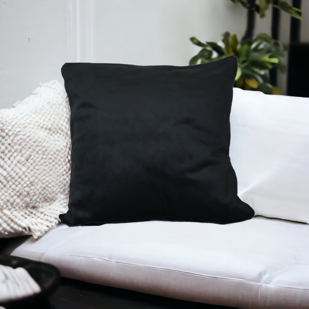 Cojín Polanco Negro con Relleno Premium 60x60