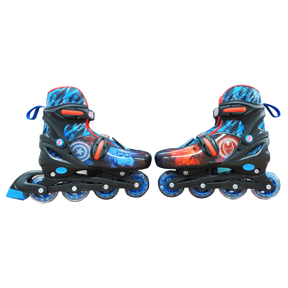 Patines para niños en Linea Avengers 23 a 26 cm Negro/Azul